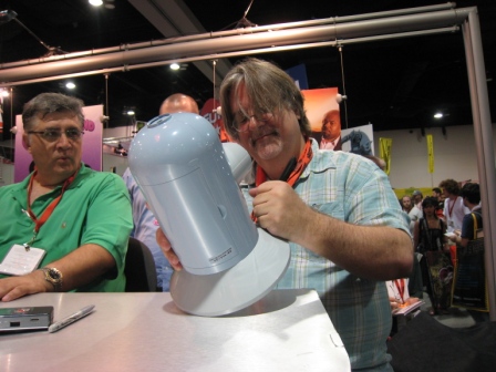 Matt Groening stares at Bender like God staring at his most beautiful creation.